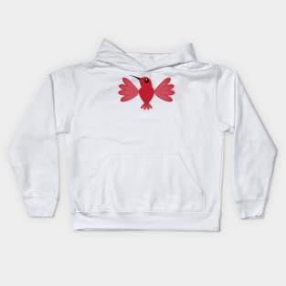 Red Hummingbird Kids Hoodie